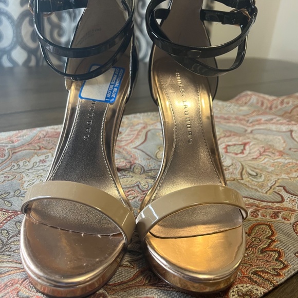 New Black /3Tone colors Roségold and beige Patent heels size 7 - Picture 3 of 7